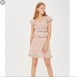 Topshop Frill Detail Skater Dress
